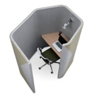 Haven Pods 1800mm high Solo single person workspace - right or left hand HAPDS18L or HAPDS18R