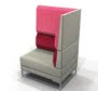 Henray Soft Seating high back single chair with left arm HENRAYHB1L
