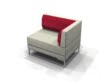 Henray Soft Seating low back single chair with left arm HENRAYLB1L