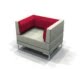 Henray Soft Seating low back single chair with twin arms HENRAYLB1