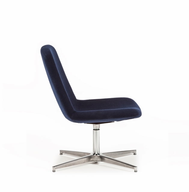 Herbie Soft Seating chair with 4 star base and navy upholstery HRB30