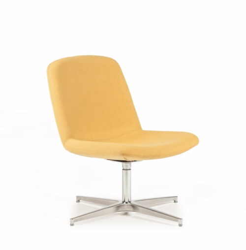 Herbie Soft Seating chair with 4 star base and yellow upholstery HRB30