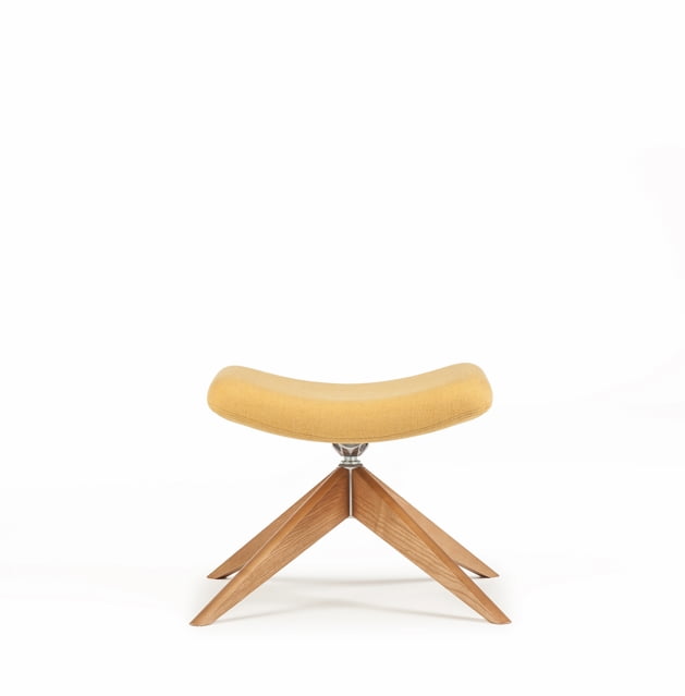 Herbie Soft Seating low stool with solid ash pyramid base HRB100