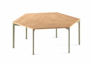 Hexa Table hexagonal table with 3 positions