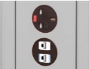 Hoozone Meeting Pods - medium monitor flush mounted socket for existing arch post, fro 1 to 4 sockets available H/Z013 to H/Z031