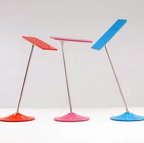 Horizon LED Task Light group of 3 in blue, pink and orange finish