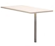 Hyde Booth double booth table with MFC top and silver or black tubular steel stem HY-2T