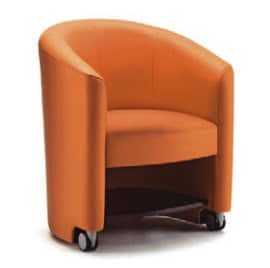  Inca Tub Chair with under seat shelf and castors IC02