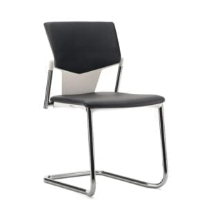 Ikon Chair, no arms, upholstered seat and back, cantilever frame IK25