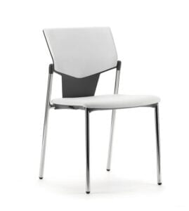 Ikon Chair with 4 leg frame, no arms, upholstered seat and back IK05