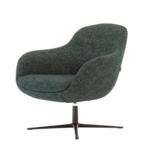Ilk Soft Seating - low back with swivel 4-star metal base ILF1.1SL.4SS