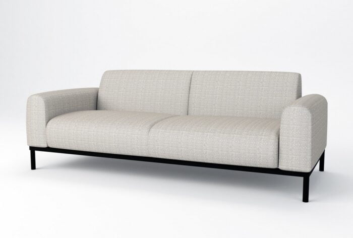 Ionic Soft Seating two seater sofa shown with a black frame ION2