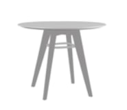 Jig Table round diner height table 730mm high with a natural oak, black oak or stained walnut 4 leg frame and metal leg ring