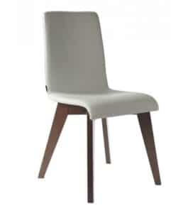 Jig Upholstered Chair with Stained Walnut Frame