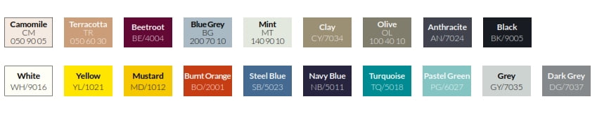 Jig Upholstered Stool meatl footring RAL finish colours