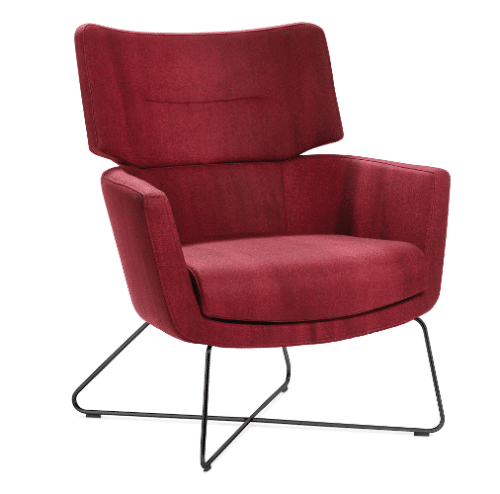 Kala Soft Seating high back wire frame base armchair