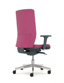 Kind Executive Task Chair with 2D adjustable arms, upholstered seat and back, chrome gas lift and polished bas on castors KDT33C