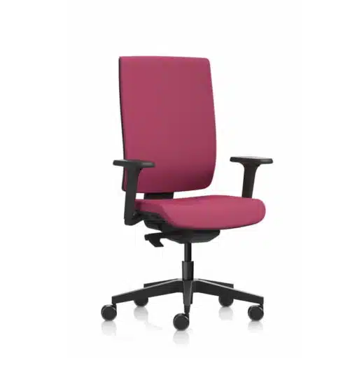 Kind Task Chair high back with 2D Adjustable arms and black nylon base