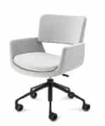 Korus Soft Seating armchair with metal 5 star base on casters with gas lift SKO1/4