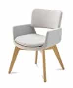 Korus Soft Seating armchair with solid oak 4 leg base SKO1/O