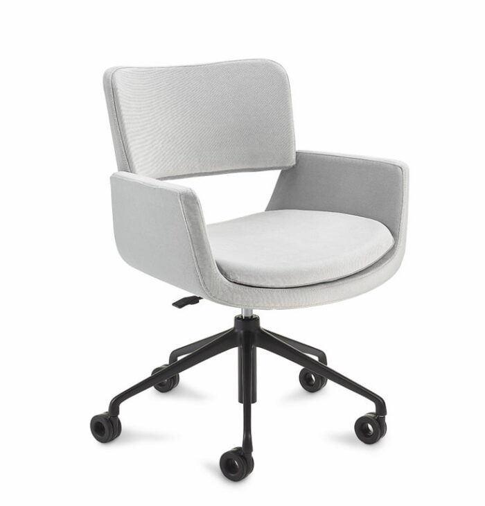 Korus Soft Seating chair with 5 star base with casters and gas lift