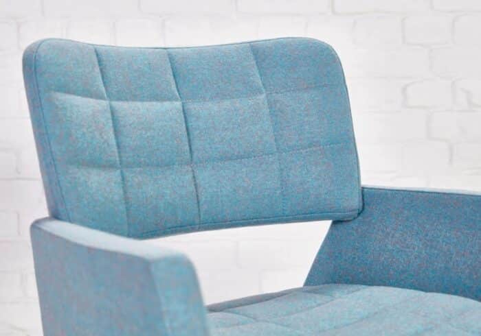 Korus Soft Seating close up of chair back with quilted upholstery