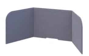 Kosi Lite Folding Screen fully upholstered with straight sides, exposed stitch detail and radiused corners PLAIN