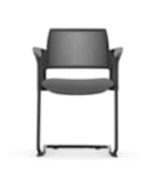 Kyos Chair with arms, plastic back and upholstered seat and cantilever frame KS5A
