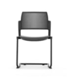 Kyos Chair with plastic seat and back, no arms and cantilever frame KS4