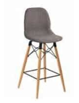 LG4 Wood Seating psseur height chair with upholstered seat and back and beech or black finish 4 leg wooden frame LG4L1UPH