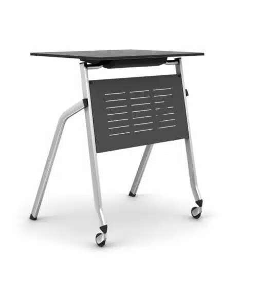 La Kendo Mobile Tables shown with black table top and black frame