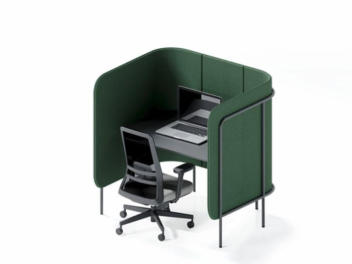 Leaf Pods single person small focus pod with integral desktop