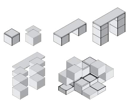 Ligo Modular Seating And Tables group of example configurations