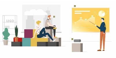Ligo Modular Seating And Tables teamworking configuration