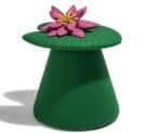 Lily Breakout Stool fully upholstered lily pad shape stool with detachable flower LILYORF510