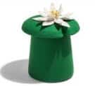Lily Breakout Stool fully upholstered small lily shape stool with detachable flower LILYORF450