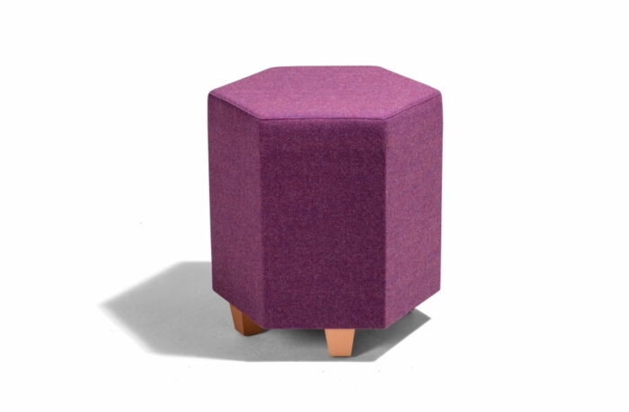 Lily Breakout Stool hexagonal stool with wooden feet