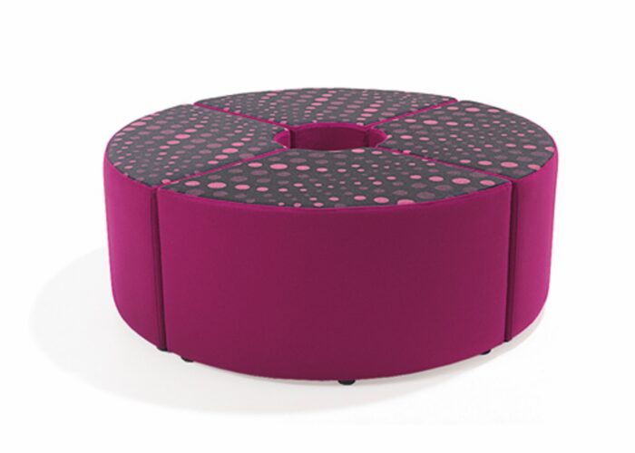 Link Breakout Seating four quadrant modules placed together in a donut shape