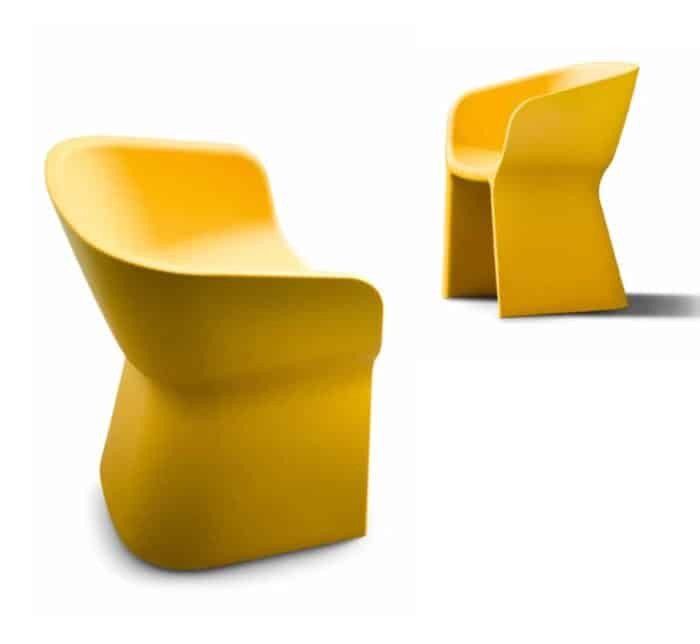 Margarita Chair two polyethylene chairs in yellow finish