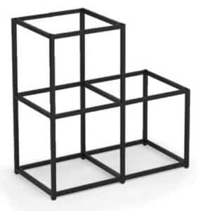 Matrix Storage stepped double column 2+1 high grid storage frame with 3 compartments MX21