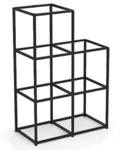 Matrix Storage stepped double column 3+2 high grid storage frame with 5 compartments MX32
