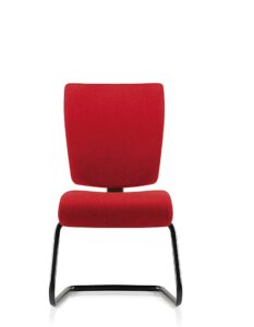 MayB Visitor Chair with medium back, no arms and black cantilever frame MYB07