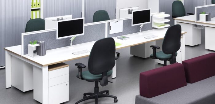 Mercury XL Task Chairs At Bench Desk