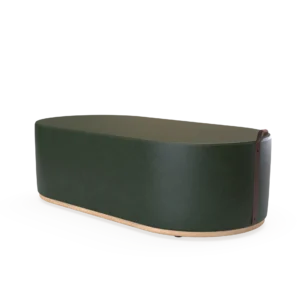 Moat High Lozenge with Handle-Strap with a light wood base and brown end strap detail.