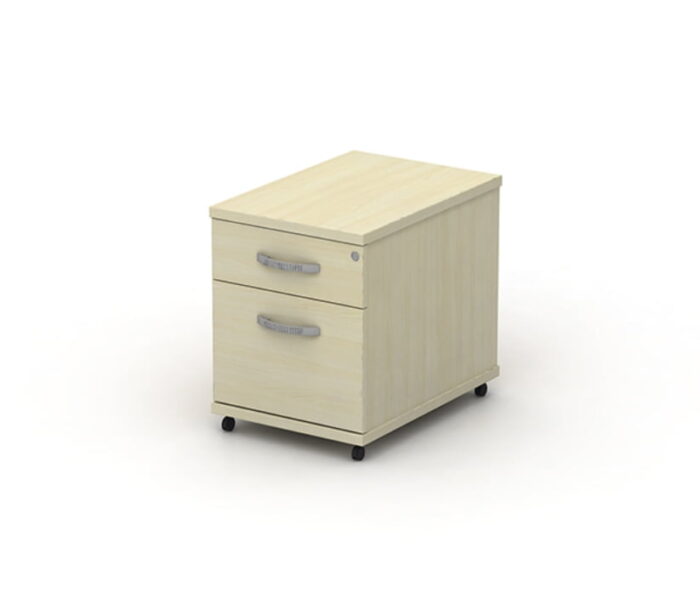 Mobile Pedestals 518mm high mobile pedestal with 1 drawer and 1 filing drawer MP2