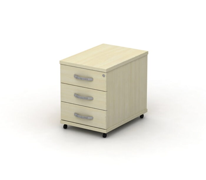 Mobile Pedestals 518mm high mobile pedestal with 3 shallow drawers MP3