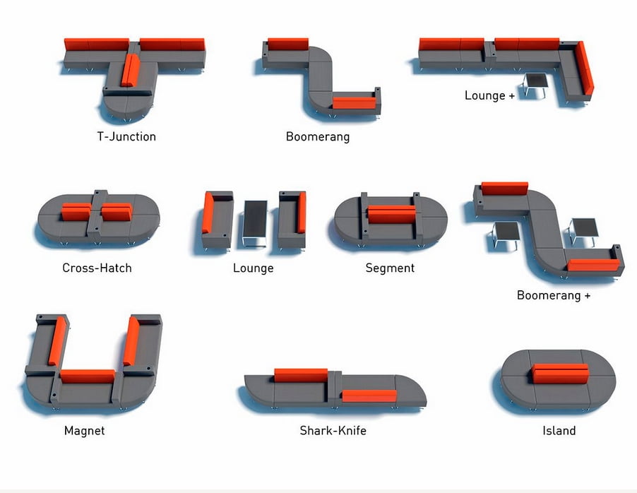 Mosaic Plus Seating example configurations