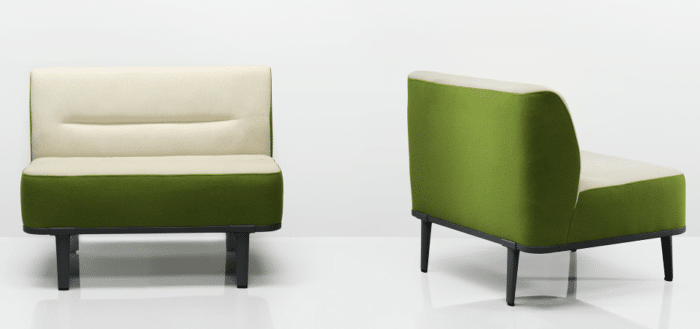 Mote Soft Seating pair of single seat chairs with no arms
