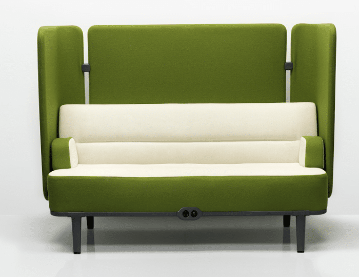 Mote Soft Seating straight unit with back and side screens