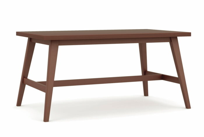 Natta Breakout Table And Bench high meeting table with walnut finish